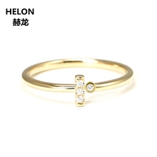 Твердое 14k желтое золото SI/H натуральные бриллианты обручальное кольцо юбилейный свадебный браслет Изысканные ювелирные изделия трендовые 2024 - купить недорого