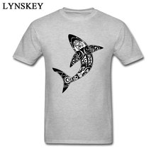 Stylish 2017 Great White Shark Print T-shirts For Men Pure Cotton Tops Clothing O-neck Art Design Unique Gift 2024 - buy cheap