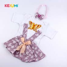 KEIUMI Lovely Baby Girl Doll Dress Suit For 19 inch Reborn Baby Doll With Pretty Flower For Kids Doll Collection 2024 - buy cheap