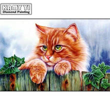 5D DIY Diamond mosaic diamond embroidery Lying on the wall of the cat mbroidered Cross Stitch Home decoration Gift 2024 - buy cheap
