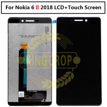 Tela lcd para nokia 6 ii, tela de toque com digitalizador para reposição de tela de 5.5 polegadas e para nokia 6 2th 2018 2024 - compre barato