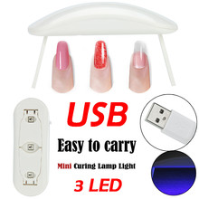 Mini lámpara de manicura de Gel UV, USB, portátil, secador de esmalte de Gel para uñas 2U81018 2024 - compra barato