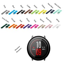 Silicone Watch Band Metal Strap for Huami Amazfit Pace Hot Colorful Bracelet Wrist band for Amazfit Stratos 2 2s 3 GTR 2024 - buy cheap