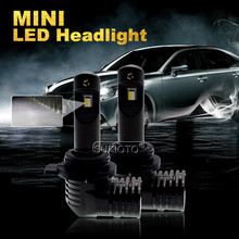 Sukioto mini lâmpada de farol led para carro, 2 peças, 9005 9012, hir2, h7, h8/hb3, h9/hb4/hb11, h16, 5202/psx24w/p13w/psx26w, 6000k, 5200lm, 12v, 35w 2024 - compre barato