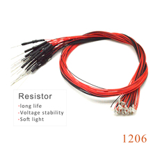 20pcs with 1.5K resistor 1206 SMD model train HO N OO scale Pre-soldered micro litz wired LED leads 2024 - buy cheap