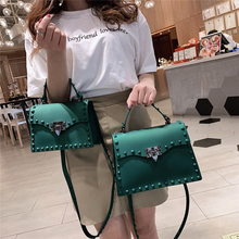 High Quality Women PVC Handbags Fashion Ladies Shoulder Bag Luxury Designer Crossbody Bags for Women Small Rivet Messenger Bags 2024 - купить недорого