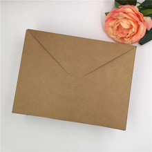 12Pcs/Lot 20x15x6cm Pure Brown Kraft Paper Box For Jewelry Packaging Bag Envelope Shape Boxes For Wedding Event Party Gift Boxes 2024 - buy cheap