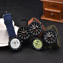 Relógio masculino militar esportivo, relógio analógico de quartzo com pulseira de nylon e data 2024 - compre barato