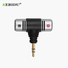 KEBIDU Mini Stereo Microphone Digital Mic adapter for Recording Pen with 3.5mm For Recording Studio Interview Microphone 2024 - buy cheap