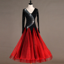 Vestido de dança de salão, fantasia feminina moderno para baile de tango/vestido de competição padrão mq113 2024 - compre barato