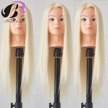 Bolihair 70cm Hairdresser Training Head High Temperature Fiber Female Dummy Head For Hairstyles Practice Hair Head Mannequin 2024 - buy cheap