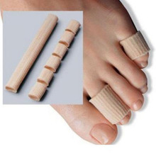 15cm tecido + gel tubo almofada calos e calos toe protetor hallux valgus bunion dedos separador pés palmilhas de cuidados 2024 - compre barato