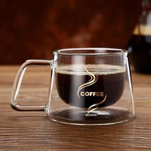 Transparent Glass Cups Milk Mugs Double Glass Heat-Resistant Borosilicate Heat Insulation Double Coffee Mug Coffee Cup Xmas Gift 2024 - buy cheap