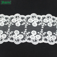 YACKALASI-encaje Floral 3D de algodón, apliques bordados de flores, adornos de costura, blanco lechoso, 11,0 CM, 10 yardas por lote 2024 - compra barato