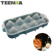 Форма для мороженого TEENRA, 1 шт., 8 ячеек, форма для мороженого, силиконовая форма для кубического льда, Сферический поднос для льда, круглый поднос для кубиков, диаметр 4,5 см 2024 - купить недорого