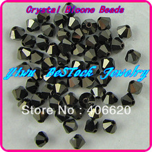 Free Shipping, 720pcs/Lot 4mm jet nut color Chinese Top Quality Crystal Bicone Beads 2024 - buy cheap
