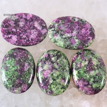 For Jewelry Making Necklace Pendant Bracelet Earring 18x25MM&15x20MM Oval Natural Stone Bead Green Red Zoisite CAB Cabochon 5Pcs 2024 - buy cheap
