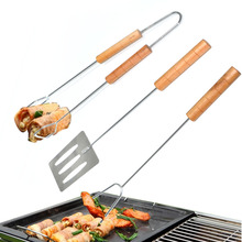 3pcs/lot  bbq accessories 3pcs stainless steel bbq tools sets containing clip fork and spatula outdoor portable bbq tools 2024 - buy cheap
