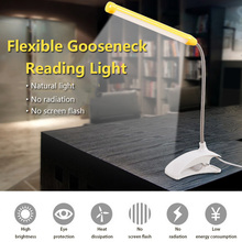 LIGINWAAT Flexible Gooseneck Reading Light Portable Clip-on Eye Protection Book Light For Children Bedroom USB LED Desk Lamp 2024 - buy cheap