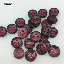 Brilhe resina botões de costura álbum de recortes redondo quatro buracos 11.5mm de diâmetro. 50 peças botões de cano curto 2024 - compre barato