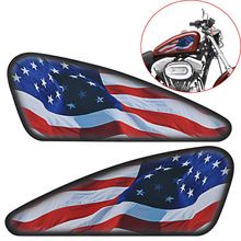 Motorcycle Fuel Tank Decal USA Flag 3D Sticker For Harley XL883 XL1200 72 Cafe Racer Tracker Bobber Scrambler Chopper Bratstyle 2024 - buy cheap