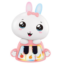 Cute rabbit baby musical instrument toy with ears melody glow kids musical educational piano developmental music toys 2024 - buy cheap