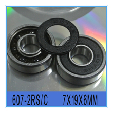 10 pieces 7X19X6 607-2RS/C double rubber seal ABEC-5 G5 Ceramic Front Engine Bearing 2024 - buy cheap