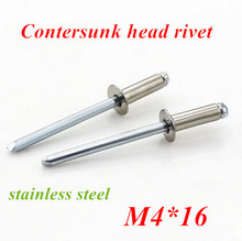 100pcs/lot M4*16  Countersunk POP head rivet Stainless steel 2024 - buy cheap
