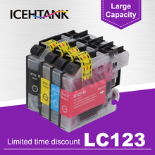 ICEHTANK LC123 XL Full Ink Cartridge With Chip For Brother LC 121 LC 123 Printer inkjet Cartridges J6920DW J870DW J245 J650 2024 - buy cheap