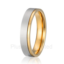high quality Professional and reliable jewelry maker 2016 new trend titanium two tone wedding rings men 2024 - buy cheap