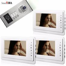 SmartYIBA RFID Control Video Intercom 7 Inch Monitor Video Door Phone Doorbell System RFID Access Door IR Camera For 3 Family 2024 - buy cheap