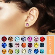 Joyme jewelry Hot Selling New Fashion Silver Plated Round AAA Zircon Stud Earring For Women Cheap Jewelry Accessories Wholesale 2024 - buy cheap