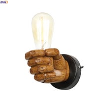 IWHD Resin Fist LED Wall Lamp Bedroom Mirror Stair Edison Industrial Loft Decor Vintage Wall Light lighting 2024 - buy cheap