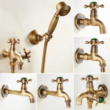 Antique Brass Ceramic Handle Washing Machine Faucet /Garden Water Tap / and Mop Pool Faucet / Laundry Sink Taps 2024 - buy cheap