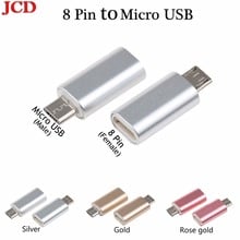 JCD Micro USB Male to 8 Pin Female USB Cable Converter Charging Connector Small Adapter for lightning Cable for Android phone 2024 - buy cheap