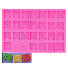 Bunting 26 English Letters Alphabet Silicone Mold Fondant Cake Decorating Tools Gumpaste Chocolate Clay Candy Moulds T1177 2024 - buy cheap