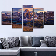Decor Modern Home Wall Modular Poster Pictures Frame Art 5 Pieces HD Printing Mountain And River Natural Scenery Canvas Painting 2024 - buy cheap