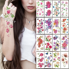 Rosa Diasy tatuaje temporal 3D flor pegatinas mujeres chica mujer cuerpo arte piernas impermeable falso papel 2024 - compra barato