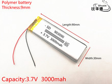 Batería de iones de litio polímero para GPS,mp3,mp4,mp5, 3,7 V,3000mAH,903090 PLIB, 1 unids/lote 2024 - compra barato