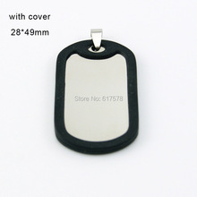 10pcs Dog Tag with cover military tag Dog tag Pendant  stainless steel  Necklace Pendant for men nice party gift wholesale price 2024 - buy cheap