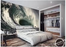 Papel de parede 3d personalizado, murais de parede somente ondas bonitas, onduladas, ondas onduladas, definição de tv, parede 3d, decoração de casa 2024 - compre barato