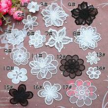 17pcs Mix Lace Mesh Flower Embroidered Patch Sew On Patches For Clothing Sewing Applique Lace Wedding Dress Decoration Patch 2024 - buy cheap