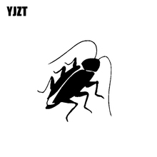 YJZT 13.2CM*14.3CM Minimalist Bug Cockroach Cute Vinyl Decal Car Sticker Black/Silver C19-0677 2024 - buy cheap