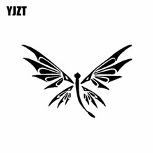 YJZT 13CM*8.6CM Dragonfly Wings Cool Vinyl Decal Artistic Car Sticker Black/Silver C19-0638 2024 - buy cheap