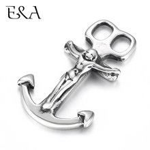 Stainless Steel Anchor Hooks Jesus Curved Double Hole 5mm Leather Bracelet Connector Clasp Jewelry Making Findings DIY Supplies 2024 - buy cheap