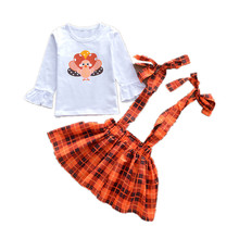 Conjunto de ropa para niñas de Acción de Gracias Tureky camiseta + falda 2 uds trajes Boutique ropa para niñas pequeñas trajes de Navidad D1067 2024 - compra barato