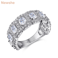 Newshe Solid 925 Sterling Silver Wedding Ring Engagement Band 2 Ct AAAAA CZ Eternity Classic Jewelry For Women JR4682 2024 - buy cheap