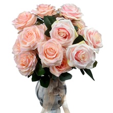 10 головок Искусственный цветок розы Французский Шелковая Роза цветок Искусственные цветы дома вечерние искусственный цветок для декорирования лепестки роз 2024 - купить недорого