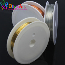 OlingArt 0.5MM 3roll/lot Silver Golden Copper plated Beading wire Accessories DIY Bracelet choker necklace Jewelry making 2019 2024 - buy cheap