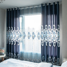 Cortinas reales de estilo europeo para sala de estar, bordado Floral de gasa de chenilla de lujo para dormitorio, novedad de 2019 2024 - compra barato